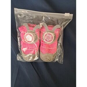 Unbranded Dog Shoes Small Size 5 Pink Breathable Mesh Paw Protection Flirty Cute